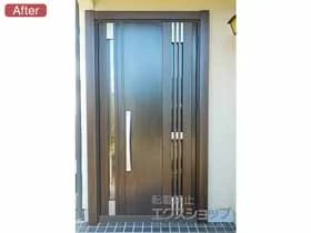 LIXIL リクシル(トステム)の玄関ドア リシェント玄関ドア3 断熱K4仕様 親子仕様(ランマ無)R M83型 ※手動仕様 施工例
