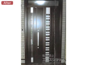 LIXIL リクシル(トステム)の玄関ドア リシェント玄関ドア3 断熱K4仕様 親子仕様(ランマ付)R G82型 施工例