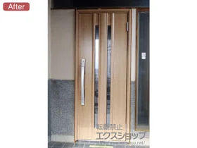 LIXIL リクシル(トステム)の玄関ドア リシェント玄関ドア3 断熱K4仕様 片開き仕様(ランマ無)R G15型 ※手動仕様 施工例