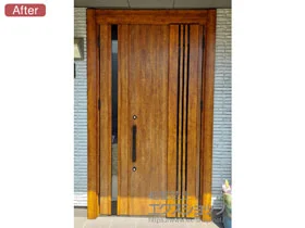 LIXIL リクシル(TOEX)の玄関ドア リシェント玄関ドア3 断熱K4仕様 親子仕様(ランマ無)R M83型 ※手動仕様 施工例