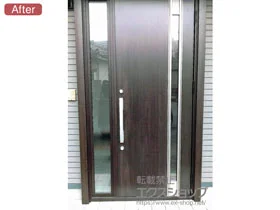 LIXIL リクシル(トステム)の玄関ドア リシェント玄関ドア3 断熱K4仕様 片袖仕様(ランマ無)R M78型 ※手動仕様 施工例