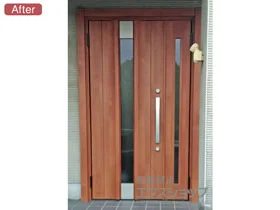 LIXIL リクシル(トステム)の玄関ドア リシェント玄関ドア3 アルミ仕様 親子仕様(ランマ無)L C11N型 ※手動仕様 施工例