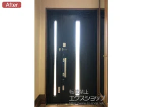 LIXIL リクシル(トステム)の玄関ドア リシェント玄関ドア3 高断熱仕様 親子仕様(ランマ無)L 12N型 ※手動仕様 施工例