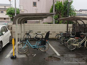 東京都立川市のヨドコウサイクルポート 駐輪場施工例 ヨド自転車置場 Yocfタイプ 連棟 一般地用 1