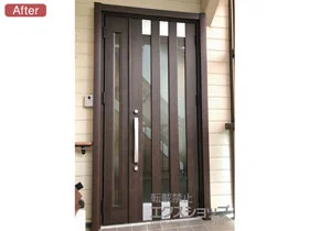 LIXIL リクシル(トステム)の玄関ドア リシェント玄関ドア3 アルミ仕様 親子仕様(ランマ無)R M11N型 ※手動仕様 施工例