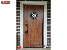 LIXIL リクシル(トステム)の玄関ドア リシェント玄関ドア3 断熱K4仕様 片開き仕様(ランマ無)R D77型 ※手動仕様 施工例
