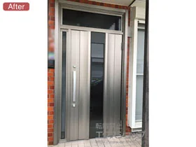 LIXIL リクシル(トステム)の玄関ドア リシェント玄関ドア3 アルミ仕様 片袖仕様(ランマ付)R C11N型 ※手動仕様 施工例