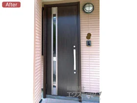 LIXIL リクシル(トステム)の玄関ドア リシェント玄関ドア3 断熱K4仕様 片開き仕様(ランマ無)L M78型 ※手動仕様 施工例