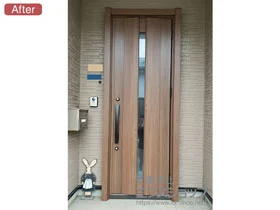 LIXIL リクシル(トステム)の玄関ドア リシェント玄関ドア3 断熱K2仕様 片開き仕様(ランマ無)R G12型 ※手動仕様 施工例
