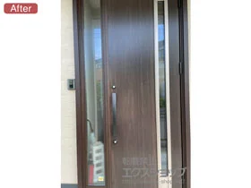 LIXIL リクシル(トステム)の玄関ドア リシェント玄関ドア3 断熱K2仕様 片袖仕様(ランマ無)R M78型 ※手動仕様 施工例