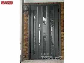 LIXIL リクシル(トステム)の玄関ドア リシェント玄関ドア3 アルミｋ仕様 親子仕様(ランマ無)R C14N型 ※タッチキー仕様(キー付リモコン) 施工例