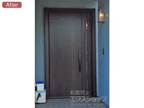 LIXIL リクシル(トステム)の玄関ドア リシェント玄関ドア3 断熱K2仕様 親子仕様(ランマ無)L M17型 ※手動仕様 施工例