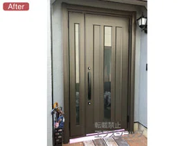 LIXIL リクシル(トステム)の玄関ドア リシェント玄関ドア3 アルミ仕様 親子仕様(ランマ無)R C12N型 ※手動仕様 施工例