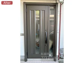 LIXIL リクシル(トステム)の玄関ドア リシェント玄関ドア3 アルミ仕様 片袖仕様(ランマ無)L C12N型 ※手動仕様 施工例
