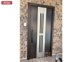LIXIL リクシル(トステム)の玄関ドア リシェント玄関ドア3 断熱K4仕様 片開き仕様(ランマ無)R M84型 ※手動仕様 施工例