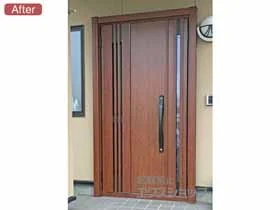 LIXIL リクシル(トステム)の玄関ドア リシェント玄関ドア3 断熱K2仕様 親子仕様(ランマ無)L M83型 ※手動仕様 施工例