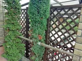 三協アルミのフェンス・柵 プラウディA型 高尺タイプ 間仕切り支柱タイプ 施工例