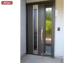 LIXIL リクシル(トステム)の玄関ドア リシェント玄関ドア3 断熱K2仕様 片袖仕様(ランマ無)L M77型 ※手動仕様 施工例