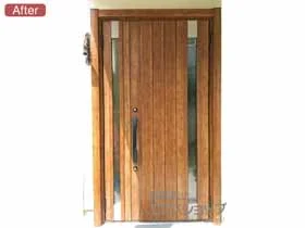 LIXIL リクシル(トステム)の玄関ドア リシェント玄関ドア3 断熱K4仕様 親子仕様(ランマ無)R　P77型 ※手動仕様 施工例
