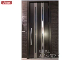 LIXIL リクシル(トステム)の玄関ドア リシェント玄関ドア3 断熱K2仕様 片開き仕様(ランマ無)R M24型 ※カザスプラス 施工例