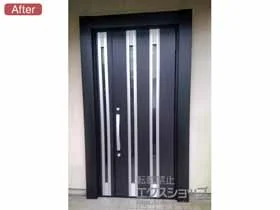 LIXIL リクシル(トステム)の玄関ドア リシェント玄関ドア3 断熱K4仕様 親子仕様(ランマ無)R M24型 ※手動仕様 施工例
