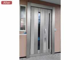 LIXIL リクシル(トステム)の玄関ドア リシェント玄関ドア3 高断熱仕様 親子仕様(ランマ無)L 12N型 ※タッチキー仕様(キー付リモコン) 施工例