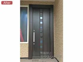 LIXIL リクシル(トステム)の玄関ドア リシェント玄関ドア3 断熱K2仕様 片開き仕様(ランマ無)R M28型 ※手動仕様 施工例
