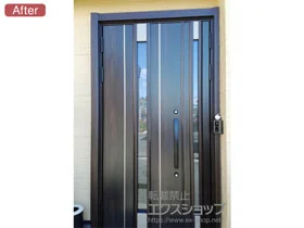 LIXIL リクシル(トステム)の玄関ドア リシェント玄関ドア3 高断熱仕様 親子仕様(ランマ無)L 14N型 ※手動仕様 施工例