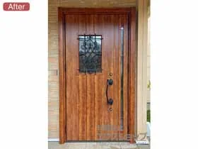 LIXIL リクシル(トステム)の玄関ドア リシェント玄関ドア3 断熱K4仕様 親子仕様(ランマ無)L D41型 ※手動仕様 施工例