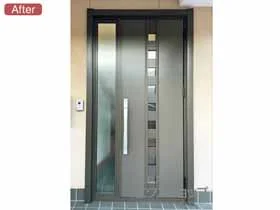LIXIL リクシル(トステム)の玄関ドア リシェント玄関ドア3 断熱K4仕様 片袖仕様(ランマ無)R M28型 ※手動仕様 施工例