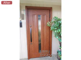 LIXIL リクシル(トステム)の玄関ドア リシェント玄関ドア3 アルミ仕様 片開き仕様(ランマ無)R C12N型 ※手動仕様 施工例