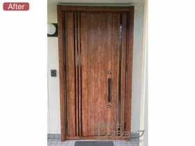 LIXIL リクシル(トステム)の玄関ドア リシェント玄関ドア3 断熱K4仕様 親子仕様(ランマ無)L M83型 ※手動仕様 施工例