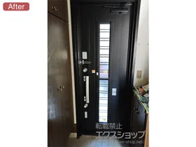 LIXIL リクシル(トステム)の玄関ドア リシェント玄関ドア3 アルミ仕様 片開き仕様(ランマ無)L C83N型 ※カザスプラス仕様 施工例