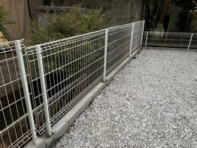 三協アルミのフェンス・柵 ユメッシュE型 フリー支柱タイプ 施工例