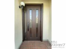 LIXIL リクシル(トステム)の玄関ドア リシェント玄関ドア3 アルミ仕様 片袖仕様(ランマ無)R C16N型 ※手動仕様 施工例