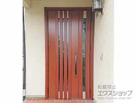 LIXIL リクシル(トステム)の玄関ドア リシェント玄関ドア3 断熱K2仕様 親子仕様(ランマ無)外観左吊元 M27型 ※手動仕様 施工例
