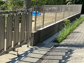 三協アルミのフェンス・柵 ユメッシュZ型 フリー支柱タイプ 施工例