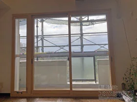 LIXIL リクシル(トステム)の二重窓（内窓） インプラス 引違い窓 変則2枚建+FIX窓 施工例