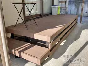 YKKAPのウッドデッキ リウッドデッキ 200＋段床セット＋床下囲い1面 施工例