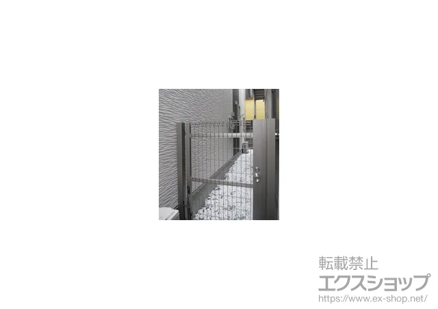 東京都山武市ののカーゲート、フェンス・柵、門扉 ハイグリッド門扉 NF1型 片開き 柱使用 施工例