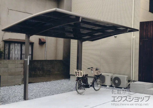 岡山県和泉市のLIXIL リクシル（トステム）のカーポート カーブポートシグマIII　積雪〜30cm対応 施工例