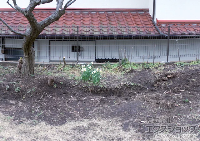 神奈川県千葉市緑区の積水樹脂(セキスイ)のフェンス・柵 ハイグリッドフェンスN8型 フリーポールタイプ 施工例