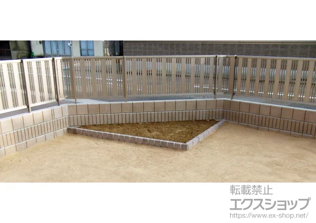 石川県松本市のLIXIL リクシル(TOEX)のフェンス・柵 ハイミレーヌＲ5型フェンス 施工例
