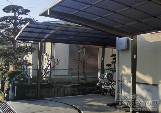 千葉県前橋市のLIXIL リクシル（トステム）のカーポート カーブポートシグマIII 積雪〜30cm対応 施工例
