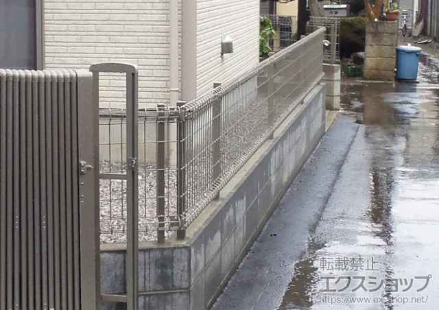 東京都小諸市のYKKAPのフェンス・柵 ハイグリッドフェンスN8型 施工例