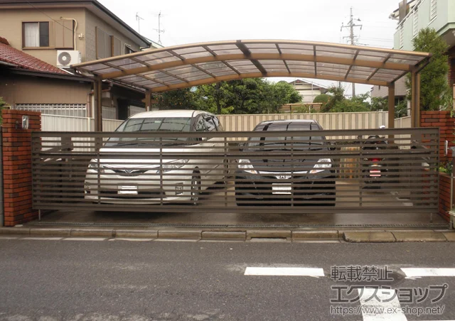 千葉県川口市ののフェンス・柵、カーゲート ワイドオーバードアS3型 電動式 施工例