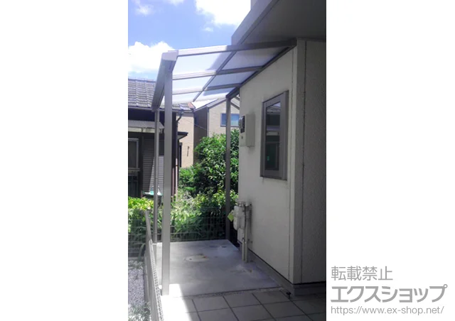 東京都佐倉市ののカーポート、テラス屋根 ライザーテラスII F型 テラスタイプ 単体 積雪〜20cm対応 施工例