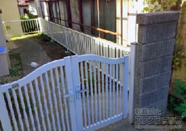 神奈川県川崎市のLIXIL リクシル(TOEX)のフェンス・柵 ハイミレーヌR4型 フリーポールタイプ 施工例