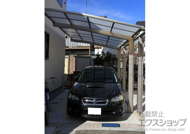 神奈川県野田市のLIXIL リクシル（トステム）のカーポート カーブポートシグマIII 積雪〜30cm対応 施工例