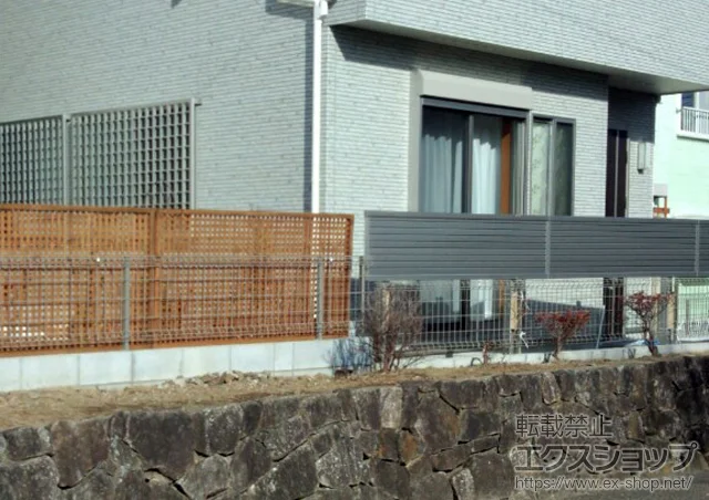 東京都多摩市のYKKAPのフェンス・柵 エクスラインフェンス7型 2段支柱仕様 施工例
